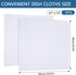 SINLAND Wholesale Microfiber Dish Cloth Best Kitchen Cloths Cleaning Cloths with Poly Scour Side 12Inchx12Inch 10 Pack White...