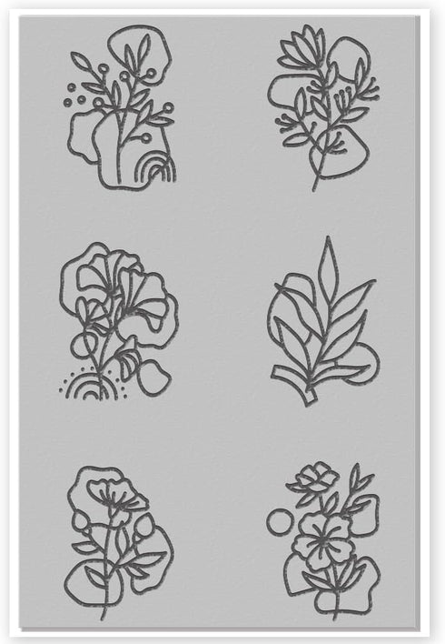 CHGCRAFT Polymer Clay Texture Sheets Bohemian Flowers Clay Texture Mat Floral Clay Texture Stamps Polymer Clay Earrings Tools Clay Texture Mat for...