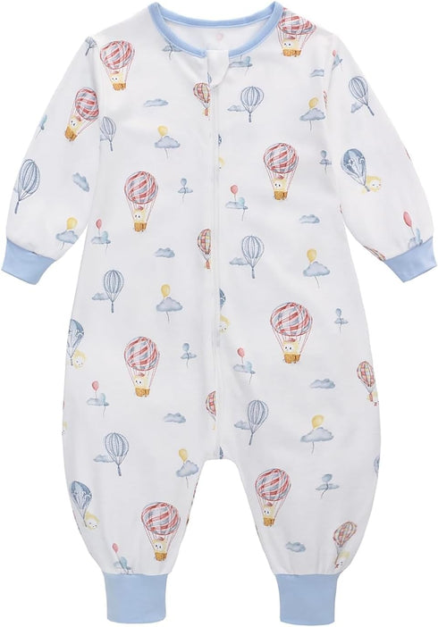 Miracle Baby Sleeping Bag with Feet, TOG 0.5 Sleep Sack Toddler Sleep Sack with Legs, 100% Cotton Long Sleeves Baby Wearable Blanket, Toddler Slee...