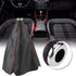 Gear Shift Boot, PU Leather, Black with Red Stitch, Easy to Install, Universal Fit...