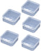 5 Pcs Clear Plastic Jewelry Storage Containers, Mini Square Box Empty Case with Lid Jewelry Boxes Jewelry Accessories for Earplugs, Jewelry, Hardw...