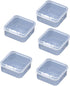 5 Pcs Clear Plastic Jewelry Storage Containers, Mini Square Box Empty Case with Lid Jewelry Boxes Jewelry Accessories for Earplugs, Jewelry, Hardw...