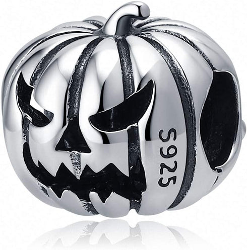 Happy Halloween Skull Pumpkin Charms 925 Sterling Silver Holiday Beads fit Pandora Bracelets Gifts for Women...