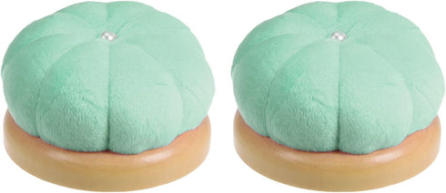 HARFINGTON 2pcs Wooden Base Needle Pincushions Japanese Style Pin Cushions Round Pin Cushion Needle Holder for Sewing Quilting Needlework DIY Craf...