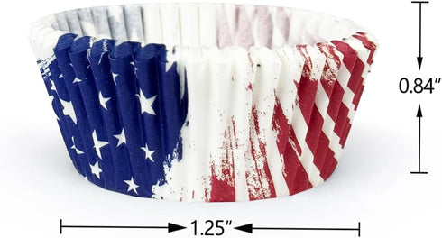 qiqee Independence Day Cupcake Liners Muffin Liners for Independence Day 300-Count 6 Original Design No Smell, Food Grade Baking Cups Paper(Small ...
