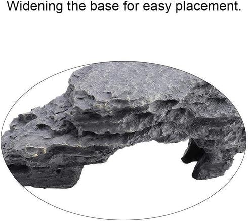 Tnfeeon Tortoise Basking, Hiding Cave Aquarium Reptile Hide Habitat Climbing Dock Decoration Ornament...