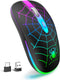 TaIYanG Wireless Mouse, 2.4G Portable Optical Quiet Cute Mouse with USB Receiver and Type C Adapter, 3 Adjustable DPI LED Wireless Mouse for Lapto...