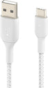 Belkin BoostCharge Braided USB-C Cable (2M/6.6ft), USB-C to USB-A Cable, USB Type-C Cable for iPhone 15 Series, Samsung Galaxy S24, Note20, Pixel ...