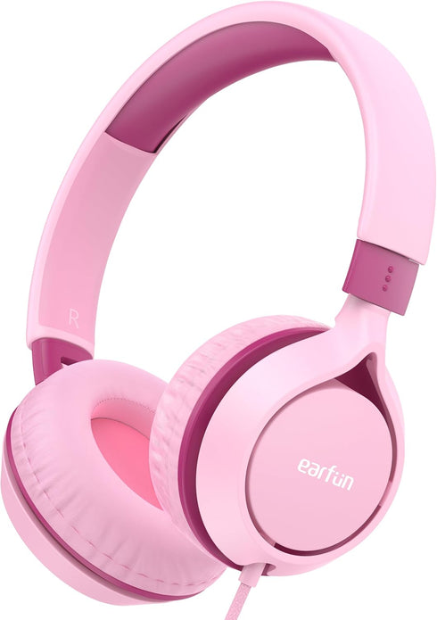 EarFun S1 Kids Headphones, Foldable Wired Headphones for Kids, 85dB Volume Limit, Stereo Sound, Adjustable Headband, Portable Lightweight On-Ear H...