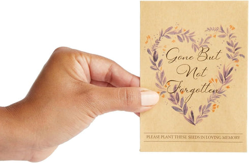 Seed Envelopes for Memorial Service, Gone But Not Forgotten (3.5 x 5 in, 100 Pack)...