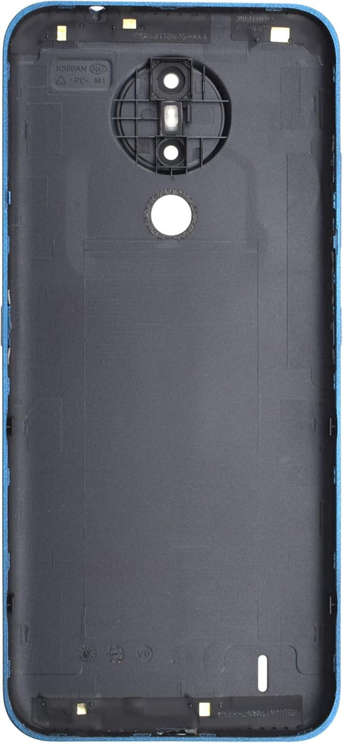Blue Plastic Back Panel Cover Replacement for Nokia 1.4 with Volume Button Power Button Rear Camera Frame Rear Camera's Lens and Installation Inst...