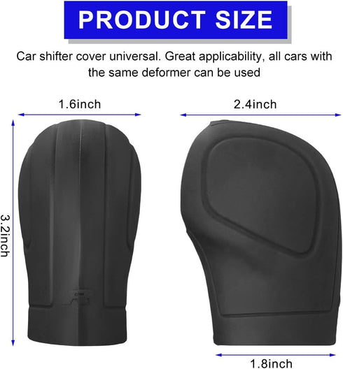 2 PCS Car Gear Shift Knob Cover, Soft Silicone Automatic Gear Shift Knob Protector, Anti-Slip Auto Knob Gear Stick Protection Cover for Men Women,...
