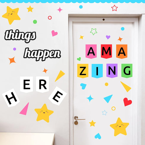 Classroom Bulletin Board Decoration Set Welcome Bulletin Board Wall Door Decor for Kindergarten Preschool Elementary Middle School - Amazing Thing...