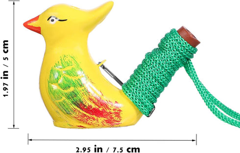Bird Whistle 6PCS Ceramic Bird Whistles, Bird Water Whistles with Lanyards, Bird Noise Makers, Funny Bath Musical, Drawing Warbler Song Ceramic Wh...