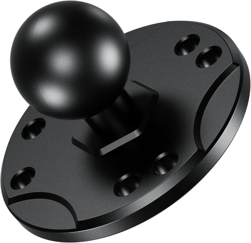 BRCOVAN 1'' Ball Mount Base with Aluminum Alloy AMPS Hole Round Plate & 1'' TPU Ball Adapter Compatible with RAM Mounts B Size 1 Inch Ball Double ...