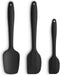 Silicone Spatula 3-piece Set, Ergonomic Handle High Heat-Resistant Spatulas, Non-stick Rubber Spatulas with Stainless Steel Core, Black...
