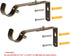 Curtain Rod Bracket Set of 2 for 1 Or 1 1/8 Inch Rods, Adjustable - Antique Brass...