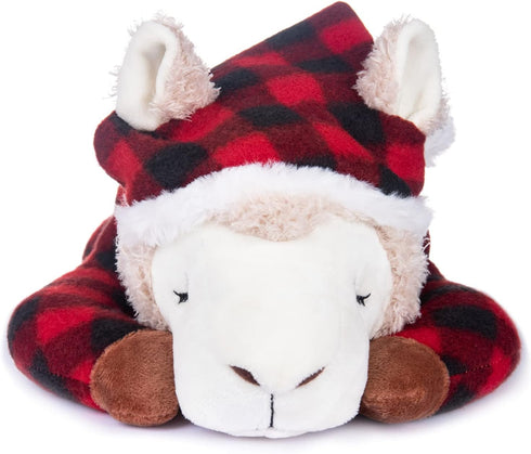 My OLi 15" Alpaca Stuffed Animal Llama Plush Toy Wearing Pajamas and Nightcaps Soft Hugging Pillow Plush Bedtime Animal Birthday Gifts for Babies ...