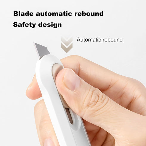 Box Cutter, 4PCS Small Utility Knife, Compact Utility Knife, Easy Slide Retractable Blade, Package Opener for Home, Office, Travel, and DIY Workpr...