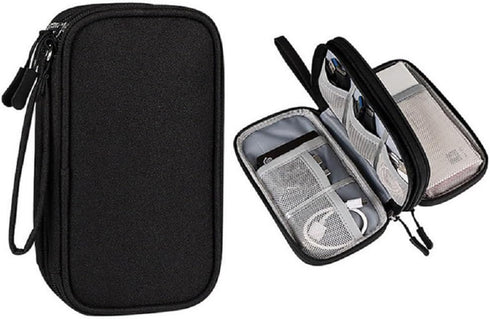 Electronic Organizer Bag, Waterproof Portable Travel Cable Storage Bag, Multifunctional Cord Storage Case for USB Drive, Dard Drive, Power Bank, C...