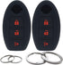 2Pcs Silicone 3 Buttons Key Fob Cover Remote Case Keyless Protector Compatible with Nissan Armada Frontier Pathfinder Juke Leaf Murano Quest Rogue...