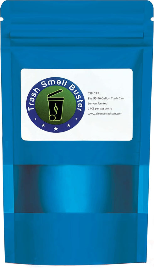 Trash Can Smell Eliminator Cover, Odor Eliminating Bag with Optional Straps, Eliminates Odor from Trash, Durable, Effective, Chemical-Free, Lemon ...