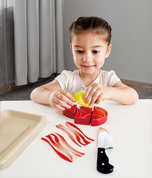 Hape Tasty Proteins Set | Wooden Pretend Play Food Set for Kids, Basic Play Cooking Ingredients and Accessories Set, Multicolor...