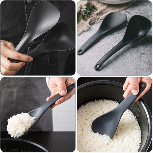 2pcs Rice Paddle Spoon Soup Spoon Cooking Utensil Rice Scooper Non- stick - Works for Rice Mashed Potato or more...