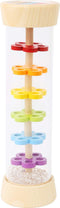 Wooden Rainbow Rainmaker Toy by Small Foot – Rhythm Instrument and Rattle for Babies Helps Hand-Eye Coordination and Developing Sensory Skills – C...