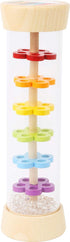 Wooden Rainbow Rainmaker Toy by Small Foot – Rhythm Instrument and Rattle for Babies Helps Hand-Eye Coordination and Developing Sensory Skills – C...