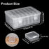 Mathtoxyz Small Bead Organizers, 30 Pieces Plastic Storage Cases Mini Clear Bead Storage Containers Transparent Boxes with Hinged Lid and Rectangl...