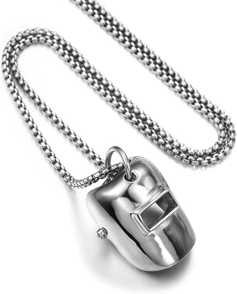 Hiphop Classic Welder Mask Pendant Necklaces for Welding Artisan Fashion Jewelry 27.5"...