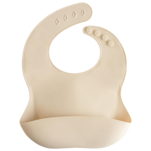 mushie Silicone Baby Bib | Adjustable Fit Waterproof Bibs (Shifting Sand)...