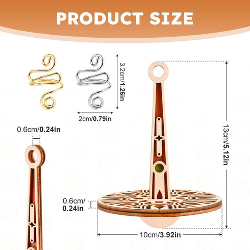 Portable Wrist Yarn Holder, Yarn Ball Holder, Yarn Minder, Yarn Storage, Wood Yarn Holder with 2 Finger Crochets, for Knitting Crocheting Presents...