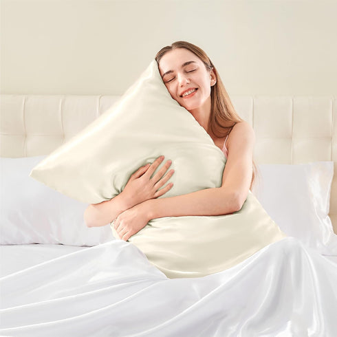 BEDELITE Satin Body Pillow Cover, Super Soft and Cooling Body Pillow Pillowcase for Hair and Skin, Breathable Silky Full Long Pillowcase Cover(20"...