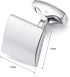 HONEY BEAR Square Cufflinks for Mens Shirt Business Wedding Gift Silver...