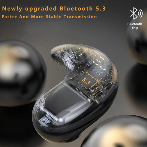 Bluetooth Sleep Earphones,Wireless Sleep Headphones, Mini Bluetooth Earbuds with Charging Case for Sleeping,Driving,Cycling,Glacier(Black)...