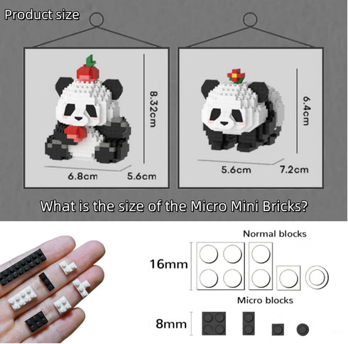 Mini Building Blocks Panda Sets Cute Micro Mini Panda Building Bricks for Adults Micro Nano Bricks Perfect Party Favors for Teenagers. (359 PCS)...