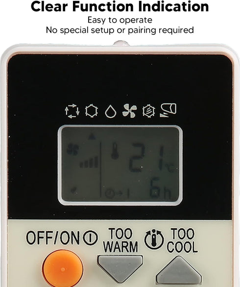 Replacement Remote Control for Mitsubishi Air Conditioner RU18A, Sensitive Buttons Small Air Conditioner Controller for Home...