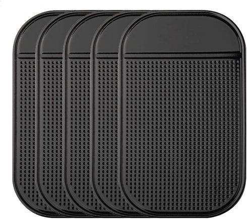 Car Dashboard Non Slip Mat, Bysameyee 5-Pack Anti-Slide Sticky Extra-Thick Dash Pad for Radar Detector, Cell Phone, Keys, Glass, Mirrors, Metal, G...