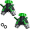 Hose Splitter, 2 Way Heavy Duty Garden Faucet,Garden Y Hose Connector Metal Body,Garden Hose y Splitter for Outdoor and Indoor Use (2, Green, 3.58...