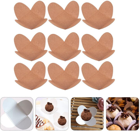 Chocolate Paper Candy Cups, 200pcs Truffle Wrappers Liners Cupcake Muffin Case Trays Dessert Base Baking Supplies for Baby Showers Bridal Shower W...