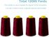 Serger Thread All-Purpose Thread for Sewing, Burgundy Thread, Polyester Sewing Thread, 4 Cones of 3000 Yards Each Spool Thread for Sewing Machine ...