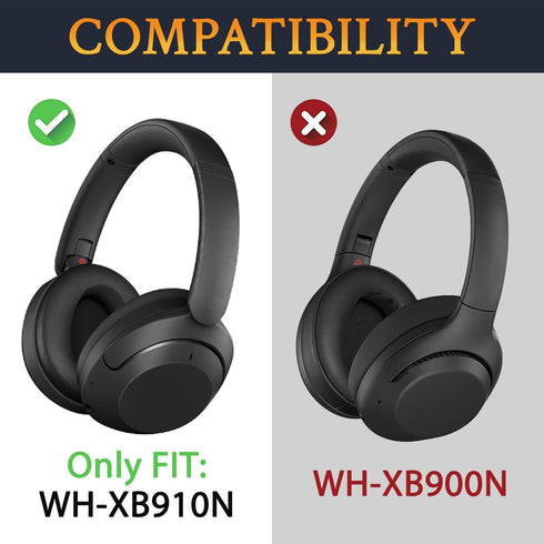 SOULWIT Earpads Cushions Replacement for Sony WH-XB910 XB910N Extra Bass Noise Cancelling Headphones, for Sony WHXB910N Wireless Headset, Ear Pads...