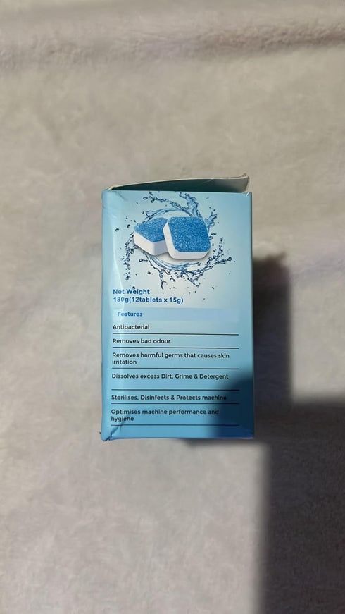 Washing Machine Cleaner Descaler Deep Cleaning Tablets For HE Front Loader & Top Load Washer, Septic Safe Eco-Friendly Deodorizer, Clean Inside Dr...
