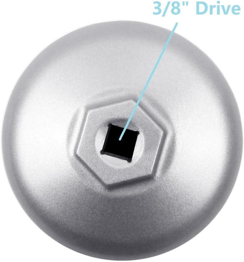 86.5mm 16 Flutes Oil Filter Wrench for BMW VOLVO with 86mm Filter Housing, Oil Filter Cap Removal Tool for Oil Change, Oil Filter Socket...