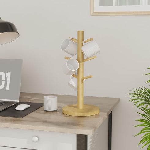 C&AHOME Coffee Mug Tree - 6 Hooks Mug Holder Tree,Wooden Coffee Cup Holder - Mug Tree Rack Stand Ideal for Countertop Standard Use...