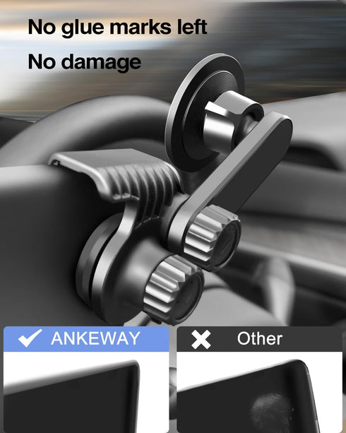for Tesla Model 3/Y/X/S Phone Mount Holder, Magnetic Phone Mount for All Phones with MagSafe, Model Y/3 Accessories, Phone Holder No Glue Marks fo...