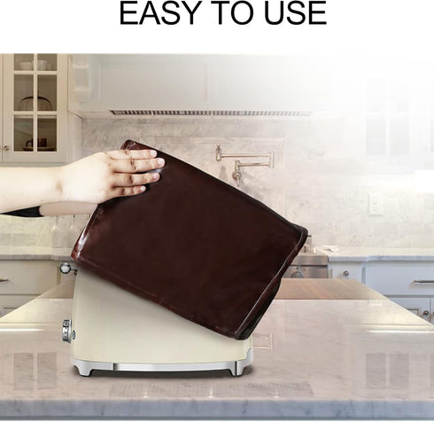Bread Machine Cover, Exquisite PU Leather Long Life Span Toaster Protector Anti Collision for Kitchen Appliance(Brown)...