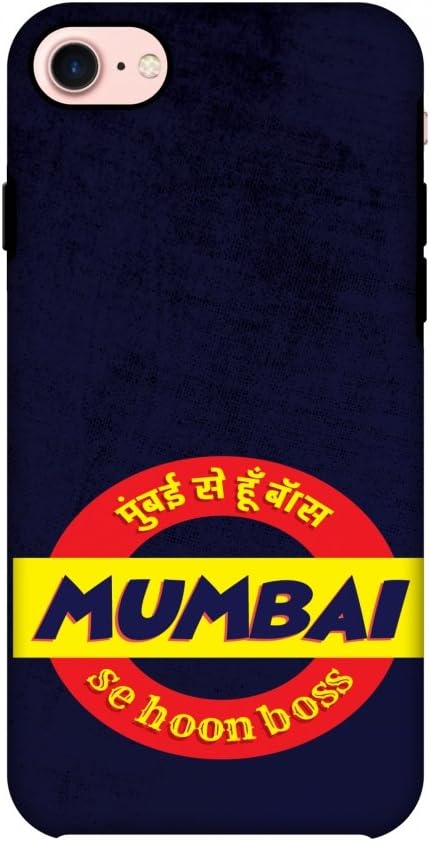 AMZER Dual Layer Hybrid Handcrafted Designer Shockproof Case with Screen Cleaning Kit Skin for Apple iPhone 8 - Mumbai Se Hue Boss HD Color, Ultra...